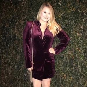 🔥 Tobi Velvet Maroon Blazer Dress Large 🔥